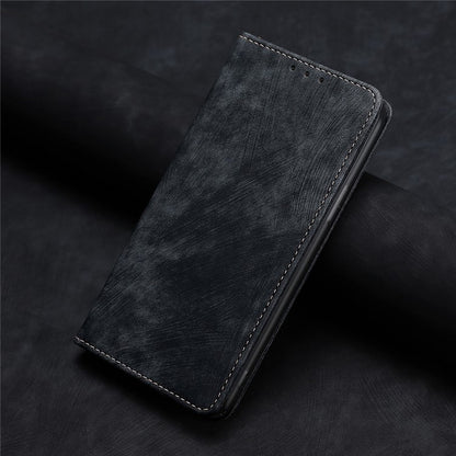 For Huawei Pura 70 Pro / Pro+ RFID Anti-theft Brush Magnetic Leather Phone Case(Black) - Huawei Cases by PMC Jewellery | Online Shopping South Africa | PMC Jewellery | Buy Now Pay Later Mobicred