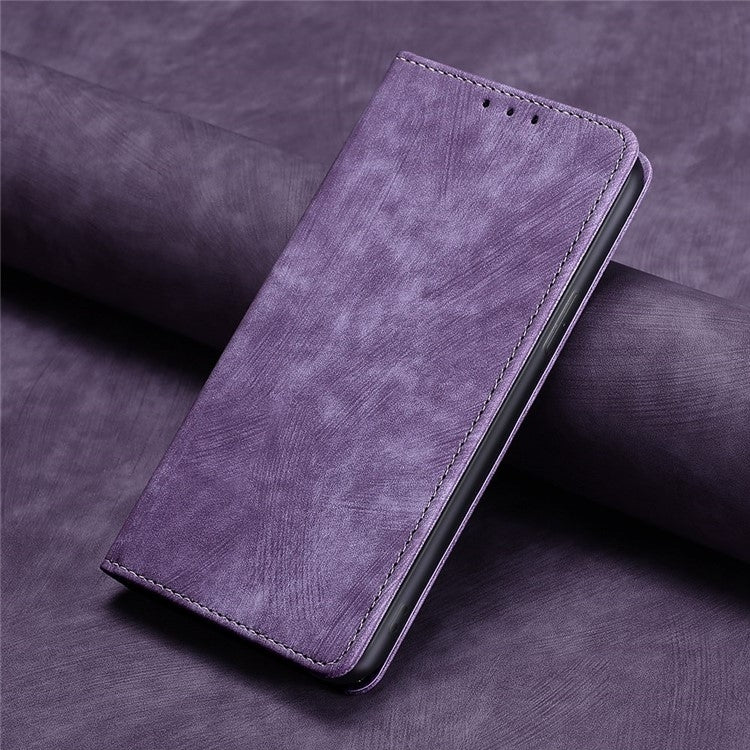 For Huawei Pura 70 Ultra RFID Anti-theft Brush Magnetic Leather Phone Case(Purple) - Huawei Cases by PMC Jewellery | Online Shopping South Africa | PMC Jewellery | Buy Now Pay Later Mobicred