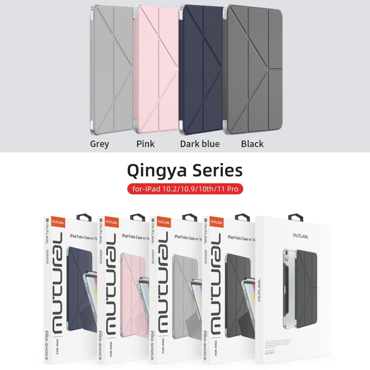 For iPad 10.2 2021 / 2020 / 2019 Mutural Deformation Stand Smart Leather Tablet Case(Black) - free shipping - PMc TechLife - Order now!