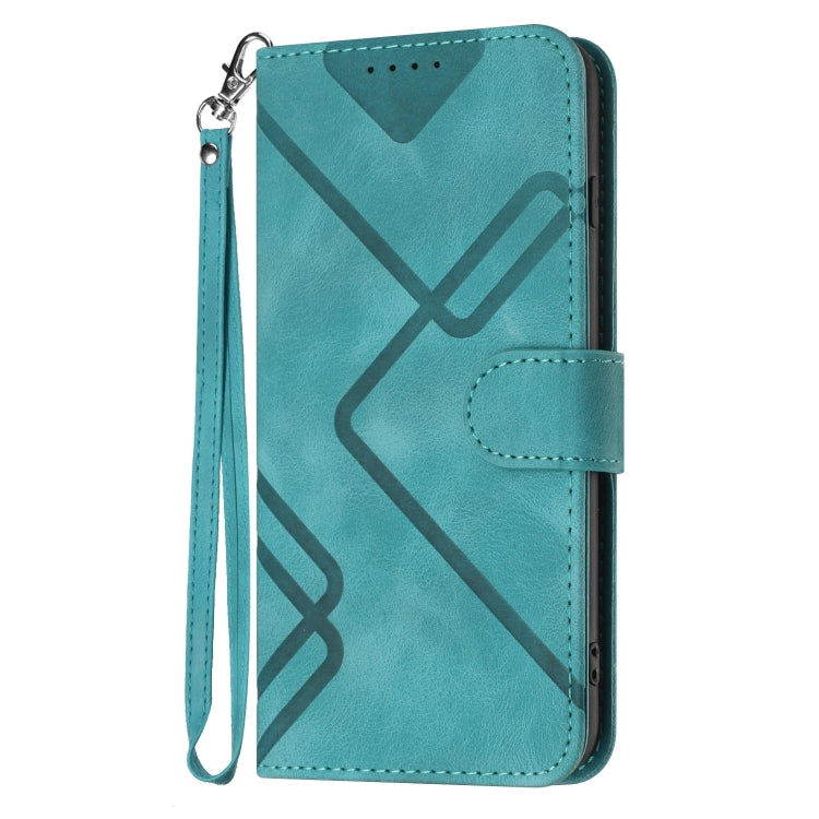 For Xiaomi 14 Pro Line Pattern Skin Feel Leather Phone Case(Light Blue) - 14 Pro Cases by PMC TechLife | Online Shopping South Africa | PMC TechLife | Buy Now Pay Later Mobicred