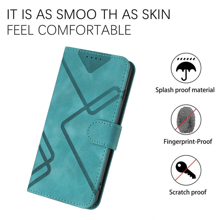 For Xiaomi 14 Pro Line Pattern Skin Feel Leather Phone Case(Light Blue) - 14 Pro Cases by PMC TechLife | Online Shopping South Africa | PMC TechLife | Buy Now Pay Later Mobicred