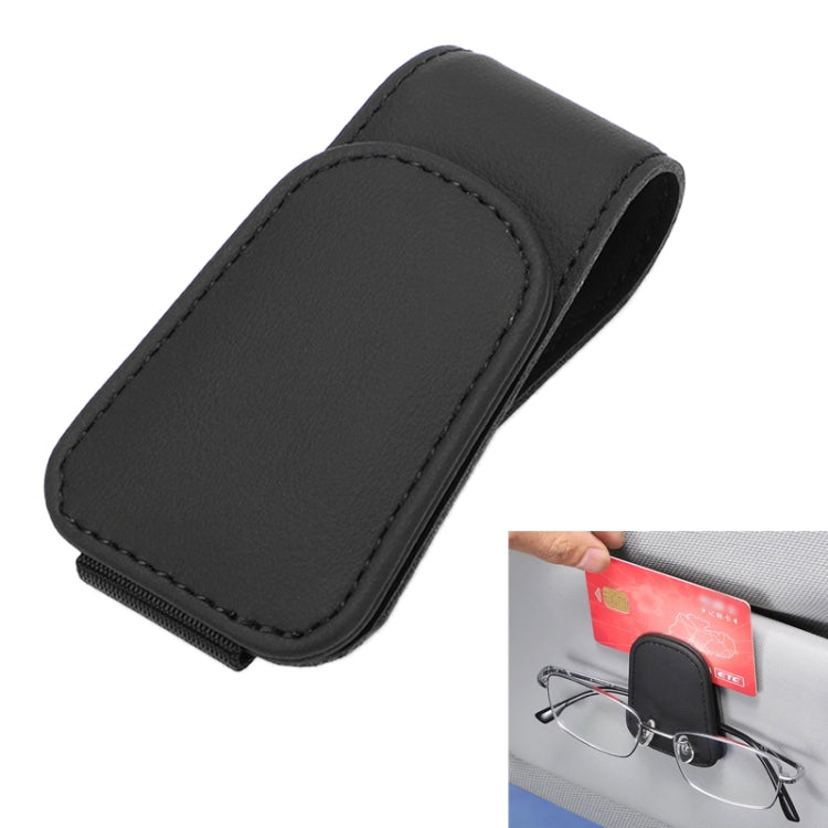 Car Sun Visor Glasses Holder Multifunctional Card Clip Storage Rack(Black) - Sunglasses & Glasses Clips by PMC Jewellery | Online Shopping South Africa | PMC Jewellery | Buy Now Pay Later Mobicred