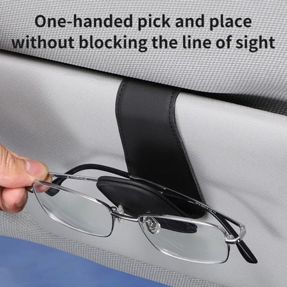 Car Sun Visor Glasses Holder Multifunctional Card Clip Storage Rack(Blue) - Sunglasses & Glasses Clips by PMC Jewellery | Online Shopping South Africa | PMC Jewellery | Buy Now Pay Later Mobicred