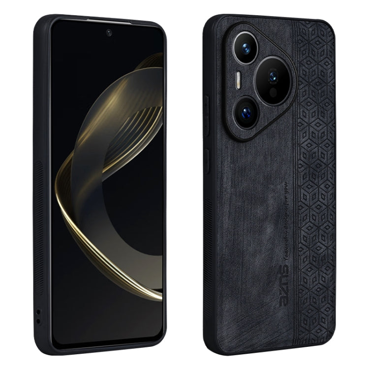 For Huawei Pura 70 AZNS 3D Embossed Skin Feel Phone Case(Black) - Huawei Cases by AZNS | Online Shopping South Africa | PMC Jewellery | Buy Now Pay Later Mobicred