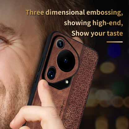 For Huawei Pura 70 Ultra AZNS 3D Embossed Skin Feel Phone Case(Brown) - Huawei Cases by AZNS | Online Shopping South Africa | PMC Jewellery | Buy Now Pay Later Mobicred