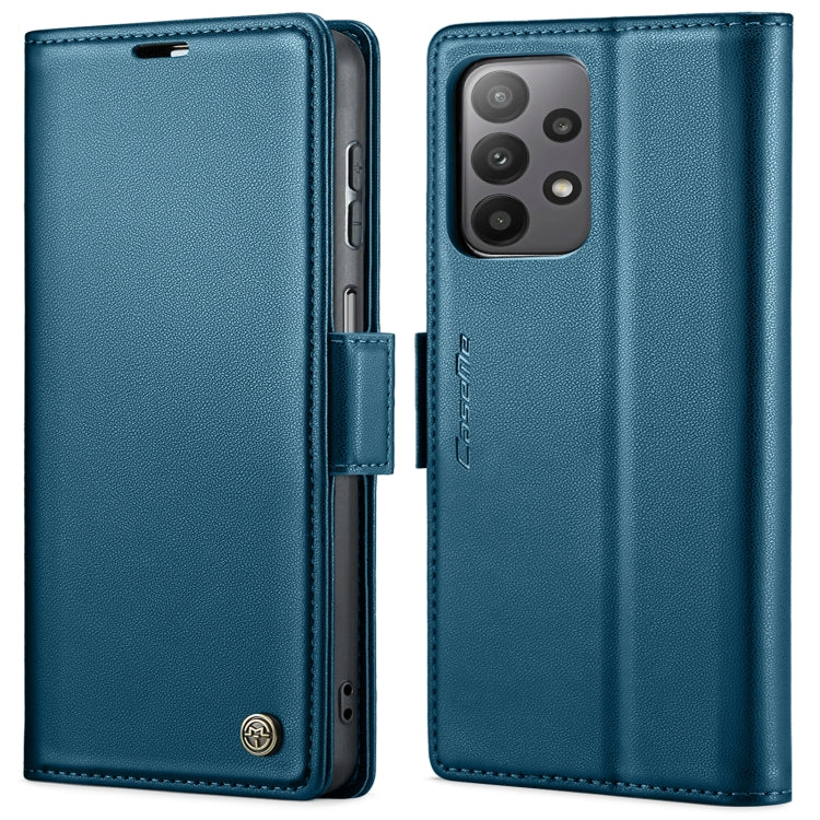 For Samsung Galaxy A23 CaseMe 023 Butterfly Buckle Litchi Texture RFID Anti-theft Leather Phone Case(Blue) - Galaxy Phone Cases by CaseMe | Online Shopping South Africa | PMC Jewellery | Buy Now Pay Later Mobicred