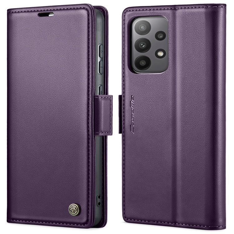 For Samsung Galaxy A33 5G CaseMe 023 Butterfly Buckle Litchi Texture RFID Anti-theft Leather Phone Case(Pearly Purple) - Galaxy Phone Cases by CaseMe | Online Shopping South Africa | PMC Jewellery | Buy Now Pay Later Mobicred