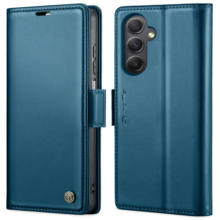 For Samsung Galaxy A34 5G CaseMe 023 Butterfly Buckle Litchi Texture RFID Anti-theft Leather Phone Case(Blue) - Galaxy Phone Cases by CaseMe | Online Shopping South Africa | PMC Jewellery | Buy Now Pay Later Mobicred