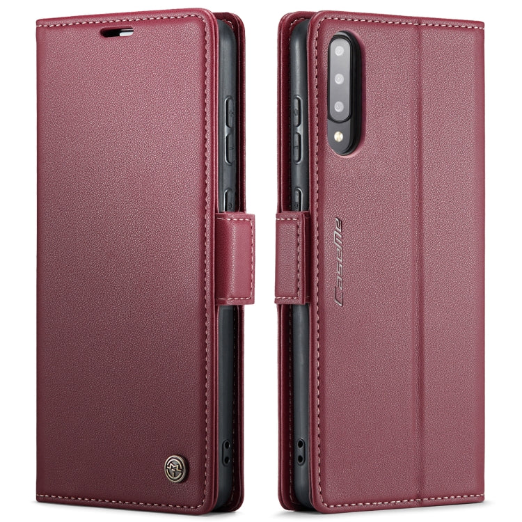 For Samsung Galaxy A30s / A50s / A50 CaseMe 023 Butterfly Buckle Litchi Texture RFID Anti-theft Leather Phone Case(Wine Red) - Galaxy Phone Cases by CaseMe | Online Shopping South Africa | PMC Jewellery | Buy Now Pay Later Mobicred