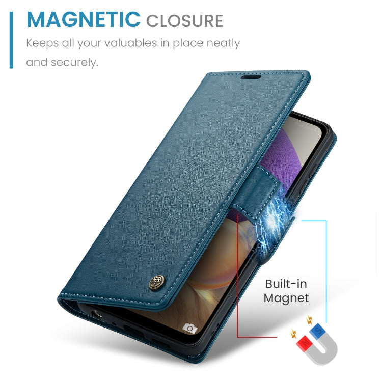 For Samsung Galaxy A32 5G / M32 5G CaseMe 023 Butterfly Buckle Litchi Texture RFID Anti-theft Leather Phone Case(Blue) - Galaxy Phone Cases by CaseMe | Online Shopping South Africa | PMC Jewellery | Buy Now Pay Later Mobicred