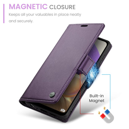 For Samsung Galaxy A32 5G / M32 5G CaseMe 023 Butterfly Buckle Litchi Texture RFID Anti-theft Leather Phone Case(Pearly Purple) - Galaxy Phone Cases by CaseMe | Online Shopping South Africa | PMC Jewellery | Buy Now Pay Later Mobicred