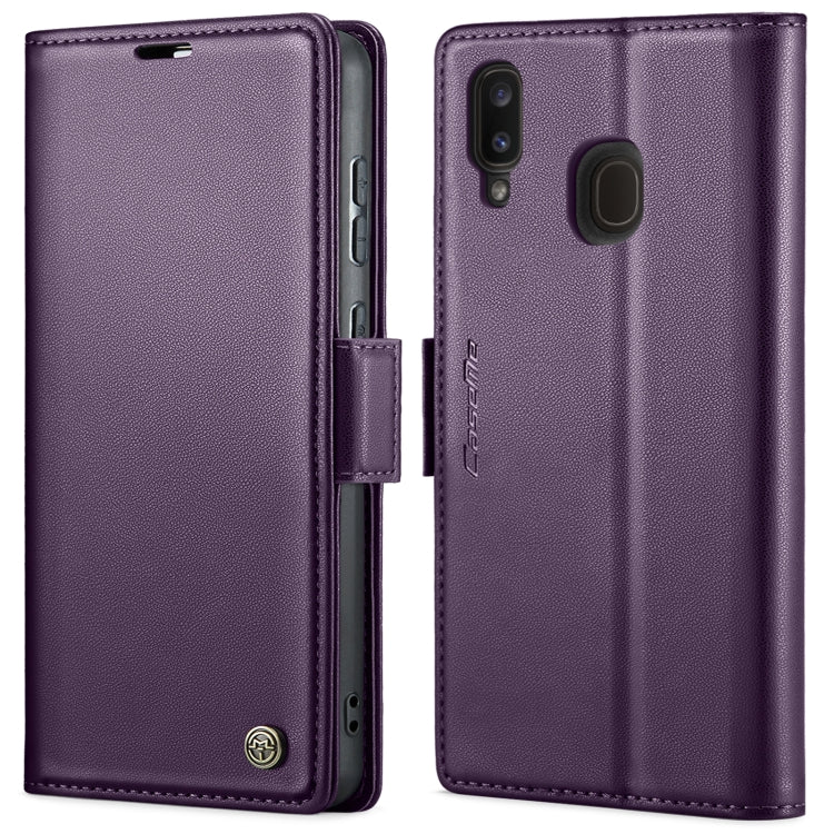 For Samsung Galaxy A40 CaseMe 023 Butterfly Buckle Litchi Texture RFID Anti-theft Leather Phone Case(Pearly Purple) - Galaxy Phone Cases by CaseMe | Online Shopping South Africa | PMC Jewellery | Buy Now Pay Later Mobicred