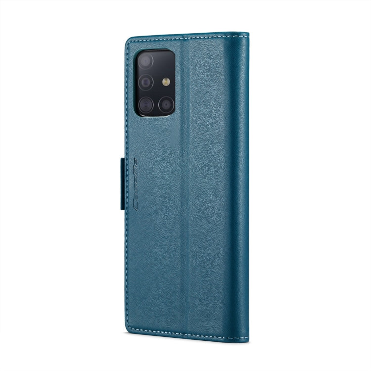 For Samsung Galaxy A51 4G/M40s CaseMe 023 Butterfly Buckle Litchi Texture RFID Anti-theft Leather Phone Case(Blue) - Galaxy Phone Cases by CaseMe | Online Shopping South Africa | PMC Jewellery | Buy Now Pay Later Mobicred