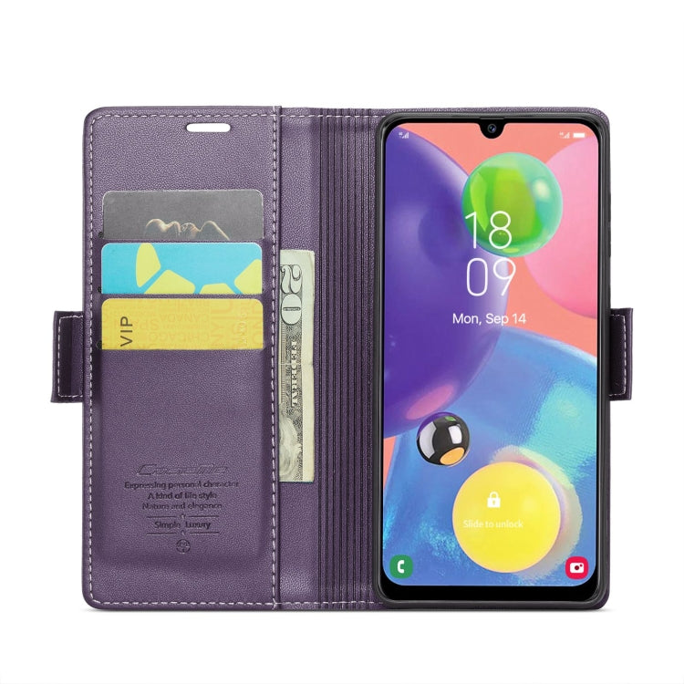 For Samsung Galaxy A70/A70s CaseMe 023 Butterfly Buckle Litchi Texture RFID Anti-theft Leather Phone Case(Pearly Purple) - Galaxy Phone Cases by CaseMe | Online Shopping South Africa | PMC Jewellery | Buy Now Pay Later Mobicred