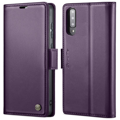 For Samsung Galaxy A70/A70s CaseMe 023 Butterfly Buckle Litchi Texture RFID Anti-theft Leather Phone Case(Pearly Purple) - Galaxy Phone Cases by CaseMe | Online Shopping South Africa | PMC Jewellery | Buy Now Pay Later Mobicred