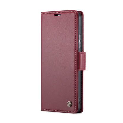 For Samsung Galaxy A54 5G CaseMe 023 Butterfly Buckle Litchi Texture RFID Anti-theft Leather Phone Case(Wine Red) - Galaxy Phone Cases by CaseMe | Online Shopping South Africa | PMC Jewellery | Buy Now Pay Later Mobicred