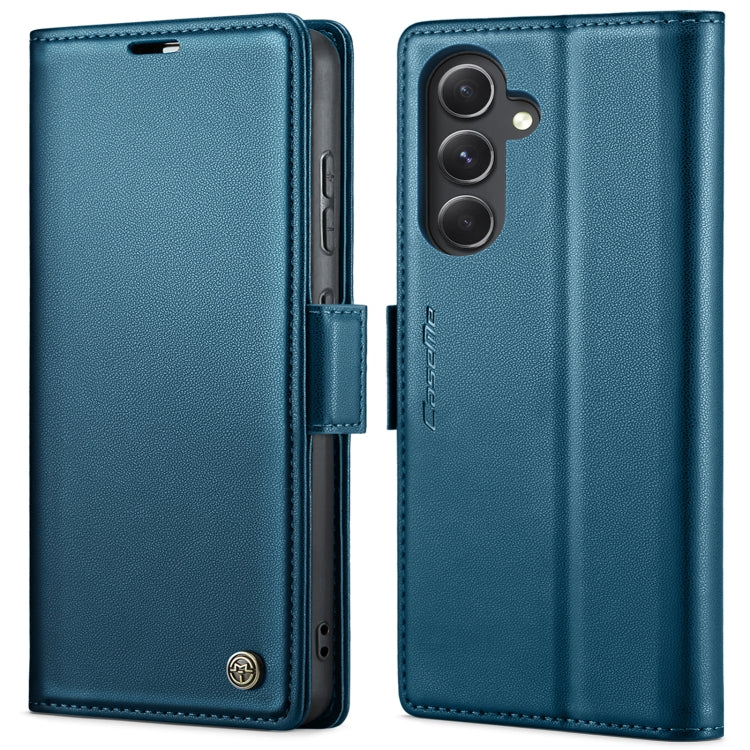 For Samsung Galaxy S23 FE 5G CaseMe 023 Butterfly Buckle Litchi Texture RFID Anti-theft Leather Phone Case(Blue) - Galaxy Phone Cases by CaseMe | Online Shopping South Africa | PMC Jewellery | Buy Now Pay Later Mobicred