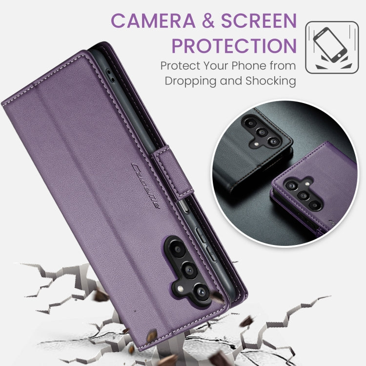 For Samsung Galaxy A15 4G/5G CaseMe 023 Butterfly Buckle Litchi Texture RFID Anti-theft Leather Phone Case(Pearly Purple) - Galaxy Phone Cases by CaseMe | Online Shopping South Africa | PMC Jewellery | Buy Now Pay Later Mobicred