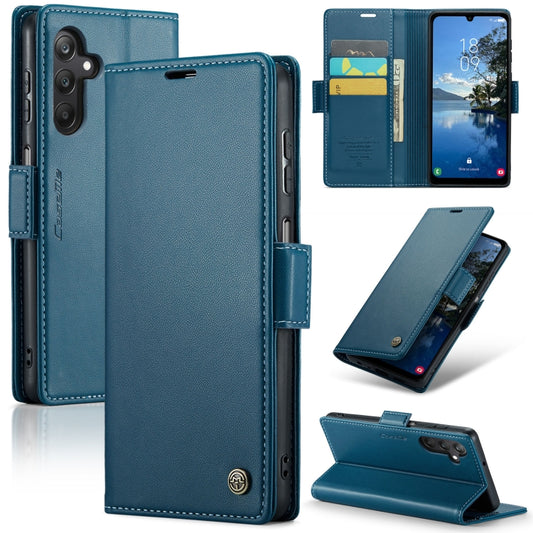 For Samsung Galaxy A25 5G CaseMe 023 Butterfly Buckle Litchi Texture RFID Anti-theft Leather Phone Case(Blue) - Galaxy Phone Cases by CaseMe | Online Shopping South Africa | PMC Jewellery | Buy Now Pay Later Mobicred