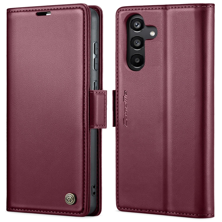 For Samsung Galaxy A35 5G CaseMe 023 Butterfly Buckle Litchi Texture RFID Anti-theft Leather Phone Case(Wine Red) - Galaxy Phone Cases by CaseMe | Online Shopping South Africa | PMC Jewellery | Buy Now Pay Later Mobicred