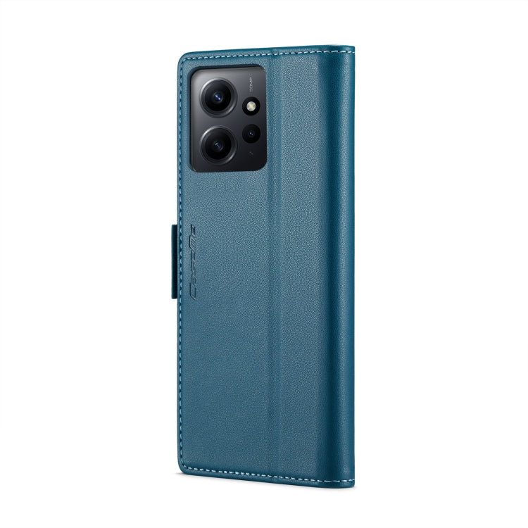 For Xiaomi Redmi Note 12 4G Global CaseMe 023 Butterfly Buckle Litchi Texture RFID Anti-theft Leather Phone Case(Blue) - Xiaomi Cases by CaseMe | Online Shopping South Africa | PMC Jewellery | Buy Now Pay Later Mobicred