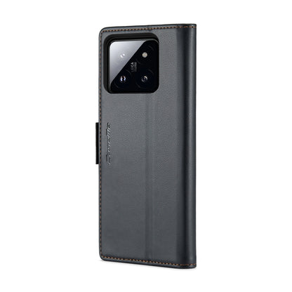 For Xiaomi 14 CaseMe 023 Butterfly Buckle Litchi Texture RFID Anti-theft Leather Phone Case(Black) - 14 Cases by CaseMe | Online Shopping South Africa | PMC Jewellery | Buy Now Pay Later Mobicred