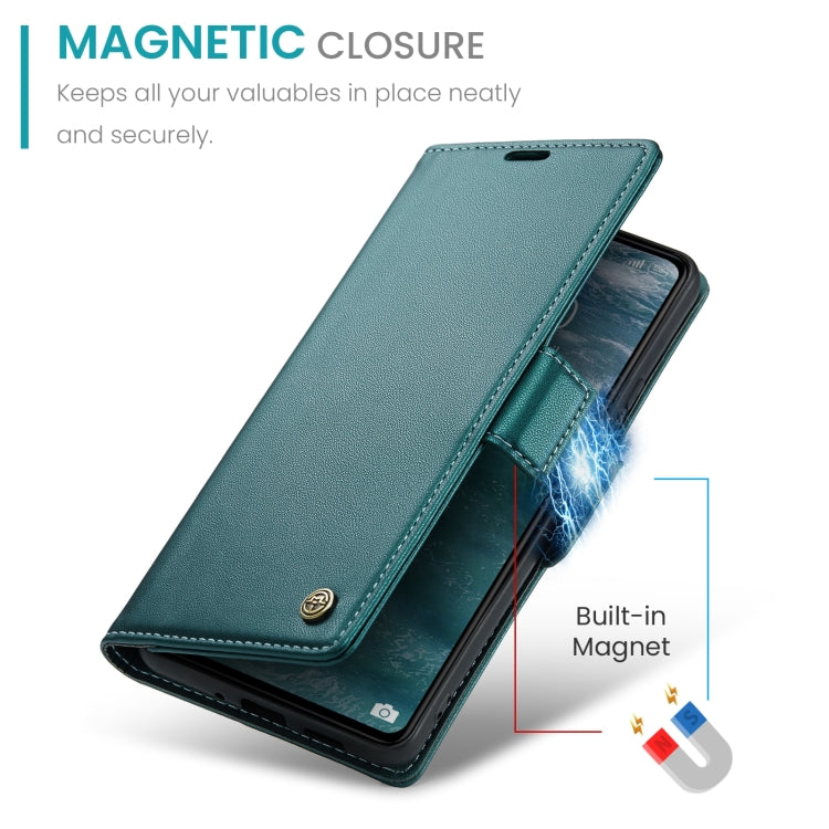 For Xiaomi Poco C65 4G CaseMe 023 Butterfly Buckle Litchi Texture RFID Anti-theft Leather Phone Case(Pearly Blue) - Xiaomi Cases by CaseMe | Online Shopping South Africa | PMC Jewellery | Buy Now Pay Later Mobicred