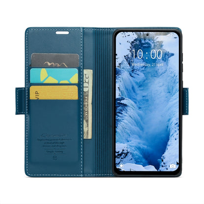 For Xiaomi Redmi Note 13 5G CaseMe 023 Butterfly Buckle Litchi Texture RFID Anti-theft Leather Phone Case(Blue) - Xiaomi Cases by CaseMe | Online Shopping South Africa | PMC Jewellery | Buy Now Pay Later Mobicred