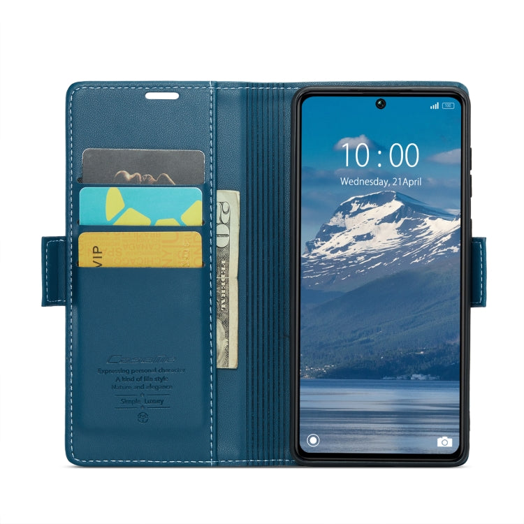 For Xiaomi Redmi Note 13 Pro 5G CaseMe 023 Butterfly Buckle Litchi Texture RFID Anti-theft Leather Phone Case(Blue) - Xiaomi Cases by CaseMe | Online Shopping South Africa | PMC Jewellery | Buy Now Pay Later Mobicred