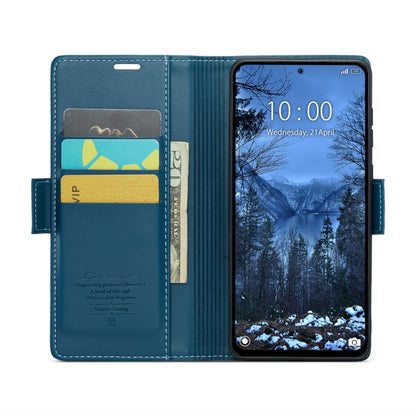 For Xiaomi Redmi Note 13 4G CaseMe 023 Butterfly Buckle Litchi Texture RFID Anti-theft Leather Phone Case(Blue) - Xiaomi Cases by CaseMe | Online Shopping South Africa | PMC Jewellery | Buy Now Pay Later Mobicred