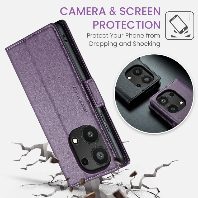 For Xiaomi Redmi Note 13 Pro 4G CaseMe 023 Butterfly Buckle Litchi Texture RFID Anti-theft Leather Phone Case(Pearly Purple) - Xiaomi Cases by CaseMe | Online Shopping South Africa | PMC Jewellery | Buy Now Pay Later Mobicred