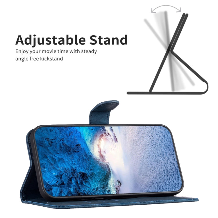 For Samsung Galaxy S24+ 5G Plaid Embossed Leather Phone Case(Blue) - Galaxy S24+ 5G Cases by PMC TechLife | Online Shopping South Africa | PMC TechLife | Buy Now Pay Later Mobicred