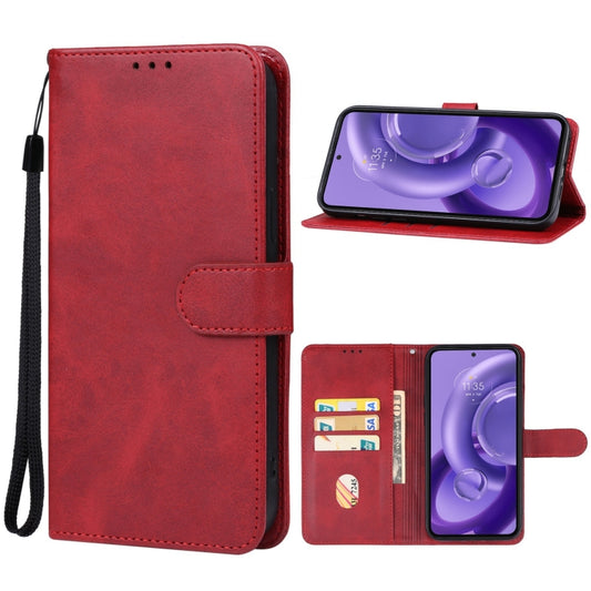 For Motorola Edge 40 Neo Leather Phone Case(Red) - Motorola Cases by PMC Jewellery | Online Shopping South Africa | PMC Jewellery | Buy Now Pay Later Mobicred