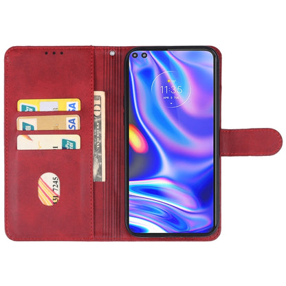 For Motorola One 5G UW Leather Phone Case(Red) - Motorola Cases by PMC Jewellery | Online Shopping South Africa | PMC Jewellery | Buy Now Pay Later Mobicred