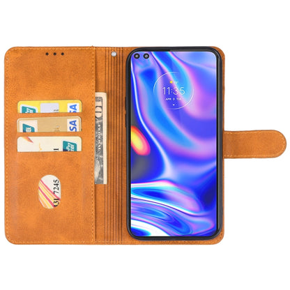 For Motorola One 5G UW Leather Phone Case(Brown) - Motorola Cases by PMC Jewellery | Online Shopping South Africa | PMC Jewellery | Buy Now Pay Later Mobicred