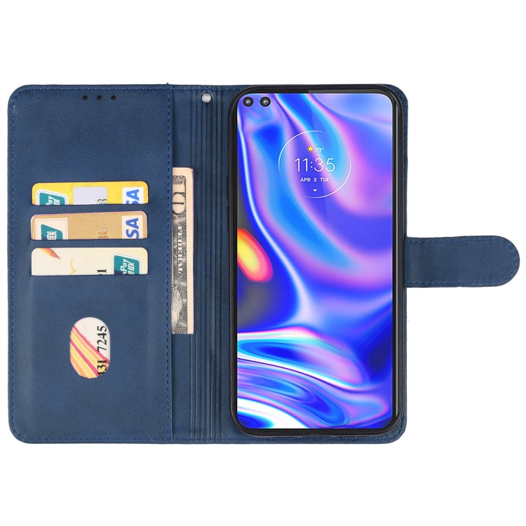 For Motorola One 5G UW Leather Phone Case(Blue) - Motorola Cases by PMC Jewellery | Online Shopping South Africa | PMC Jewellery | Buy Now Pay Later Mobicred