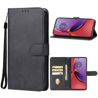 For Motorola Moto G84 Leather Phone Case(Black) - Motorola Cases by PMC Jewellery | Online Shopping South Africa | PMC Jewellery | Buy Now Pay Later Mobicred