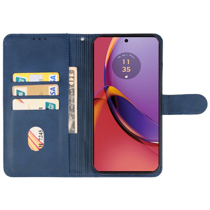 For Motorola Moto G84 Leather Phone Case(Blue) - Motorola Cases by PMC Jewellery | Online Shopping South Africa | PMC Jewellery | Buy Now Pay Later Mobicred