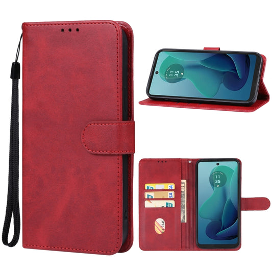 For Motorola Moto G 5G 2024 Leather Phone Case(Red) - Motorola Cases by PMC Jewellery | Online Shopping South Africa | PMC Jewellery | Buy Now Pay Later Mobicred