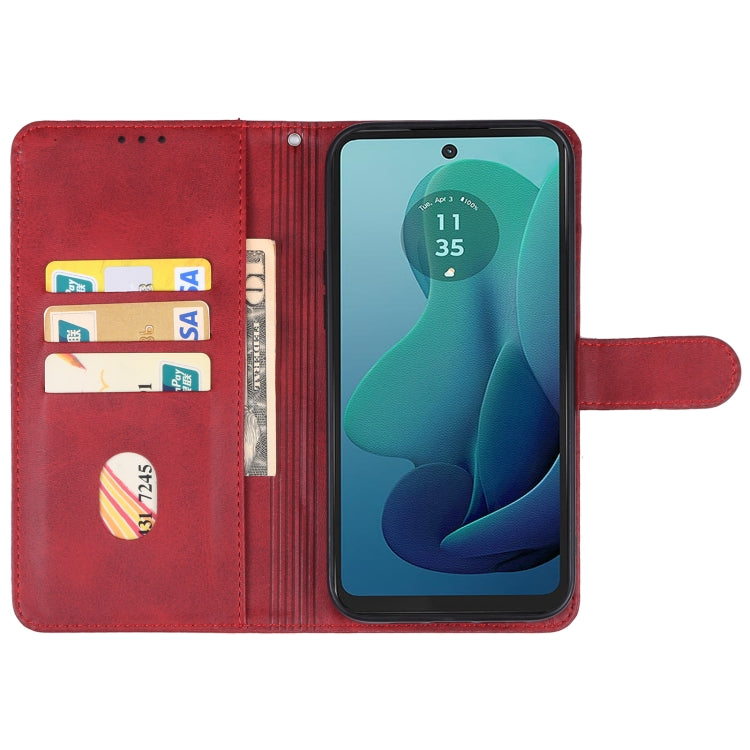 For Motorola Moto G 5G 2024 Leather Phone Case(Red) - Motorola Cases by PMC Jewellery | Online Shopping South Africa | PMC Jewellery | Buy Now Pay Later Mobicred