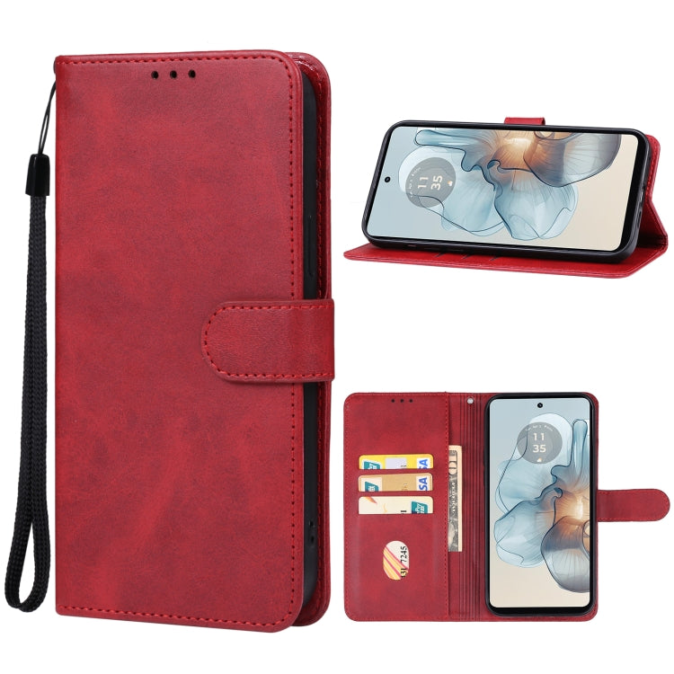 For Motorola Moto G24 Power Leather Phone Case(Red) - Motorola Cases by PMC Jewellery | Online Shopping South Africa | PMC Jewellery | Buy Now Pay Later Mobicred