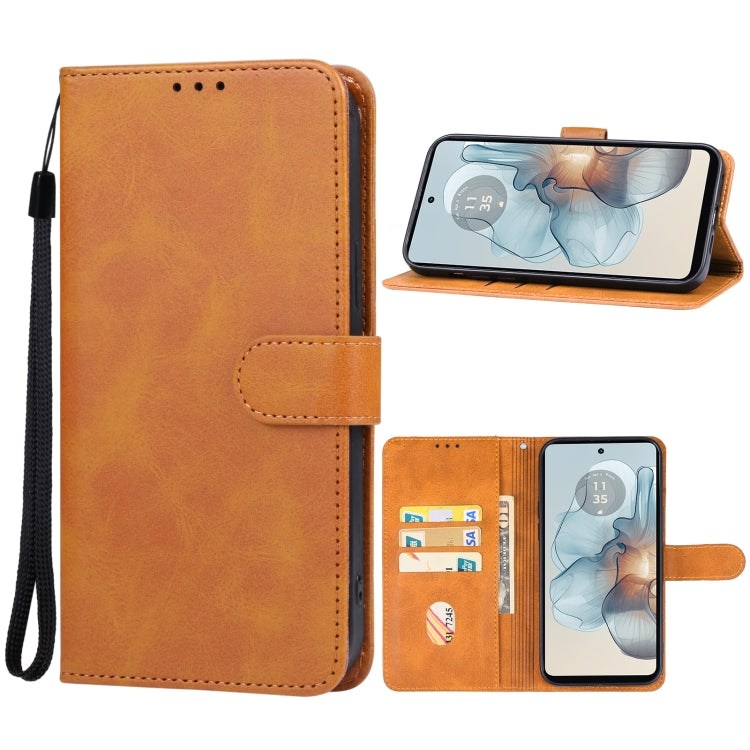 For Motorola Moto G24 Power Leather Phone Case(Brown) - Motorola Cases by PMC Jewellery | Online Shopping South Africa | PMC Jewellery | Buy Now Pay Later Mobicred