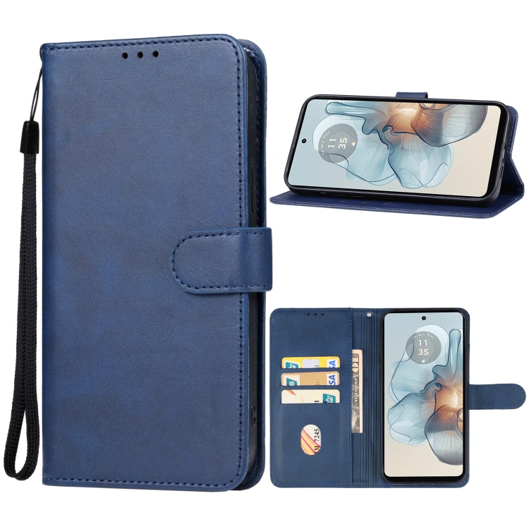 For Motorola Moto G24 Power Leather Phone Case(Blue) - Motorola Cases by PMC Jewellery | Online Shopping South Africa | PMC Jewellery | Buy Now Pay Later Mobicred