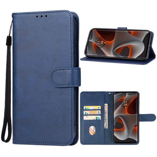 For Motorola Edge 50 Pro Leather Phone Case(Blue) - Motorola Cases by PMC Jewellery | Online Shopping South Africa | PMC Jewellery | Buy Now Pay Later Mobicred