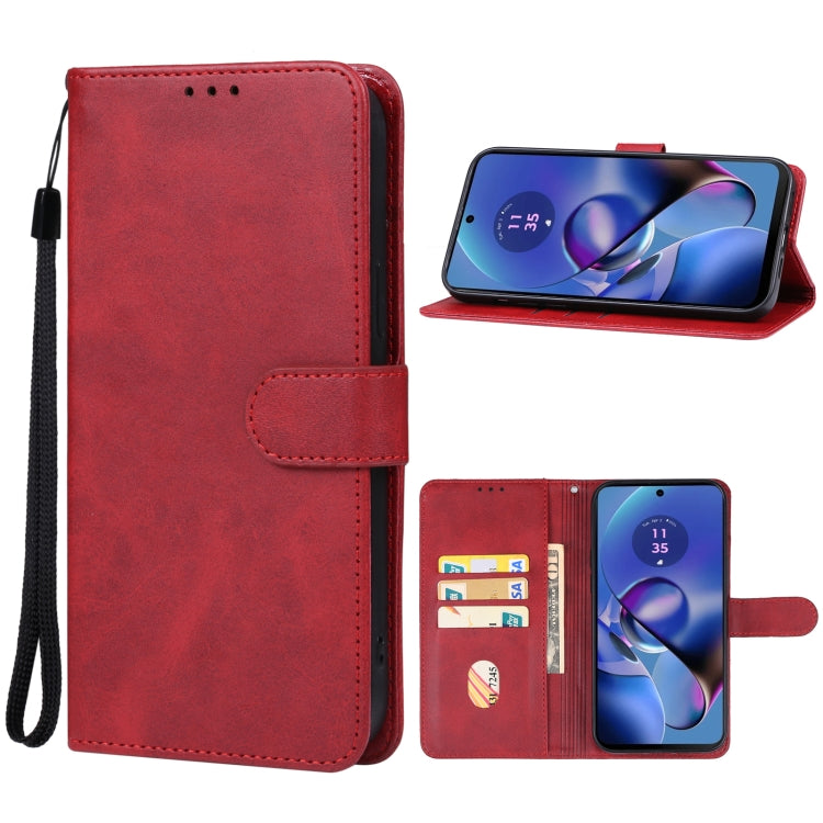 For Motorola Moto G64 5G Leather Phone Case(Red) - Motorola Cases by PMC Jewellery | Online Shopping South Africa | PMC Jewellery | Buy Now Pay Later Mobicred