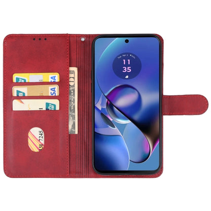 For Motorola Moto G64 5G Leather Phone Case(Red) - Motorola Cases by PMC Jewellery | Online Shopping South Africa | PMC Jewellery | Buy Now Pay Later Mobicred