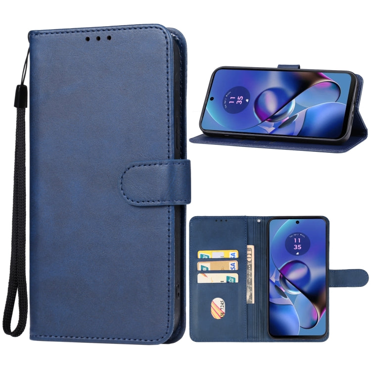 For Motorola Moto G64 5G Leather Phone Case(Blue) - Motorola Cases by PMC Jewellery | Online Shopping South Africa | PMC Jewellery | Buy Now Pay Later Mobicred