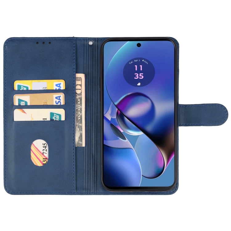 For Motorola Moto G64 5G Leather Phone Case(Blue) - Motorola Cases by PMC Jewellery | Online Shopping South Africa | PMC Jewellery | Buy Now Pay Later Mobicred