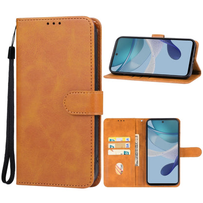 For Motorola Moto G53j Leather Phone Case(Brown) - Motorola Cases by PMC Jewellery | Online Shopping South Africa | PMC Jewellery | Buy Now Pay Later Mobicred