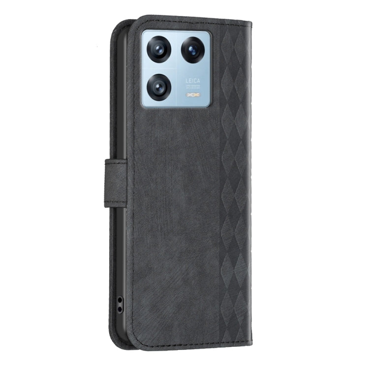 For Xiaomi 13 Pro Plaid Embossed Leather Phone Case(Black) - 13 Pro Cases by PMC Jewellery | Online Shopping South Africa | PMC Jewellery | Buy Now Pay Later Mobicred